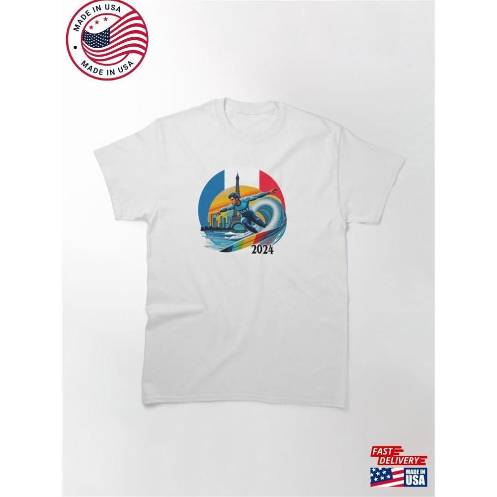 Surfing In Paris Classic T-Shirt
